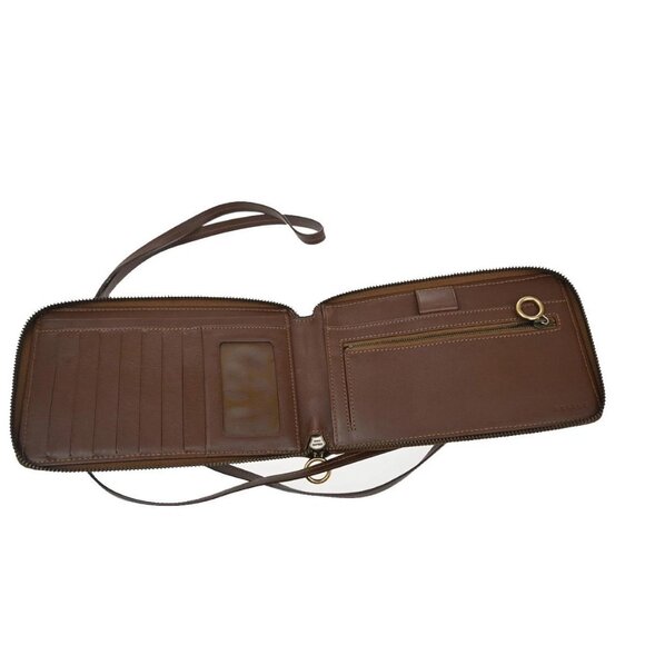 CELINE Macadam Pattern Shoulder Wallet Multi Case Denim Leather Blue 36KB164 - Picture 10 of 16